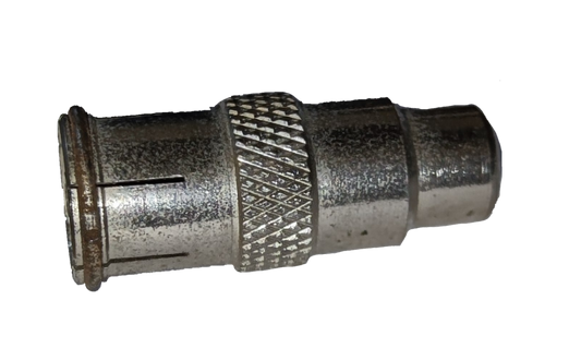 China made Pal Plug to RCA Jack Adaptor metal cable connector with knurled grip