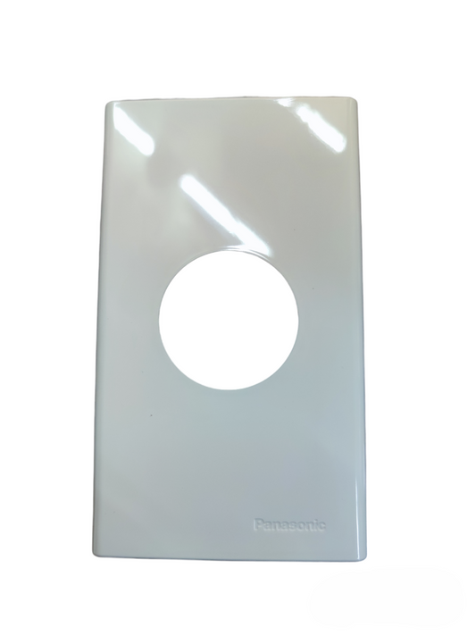 Panasonic 1 gang plate cover in white with smooth glossy finish for power points