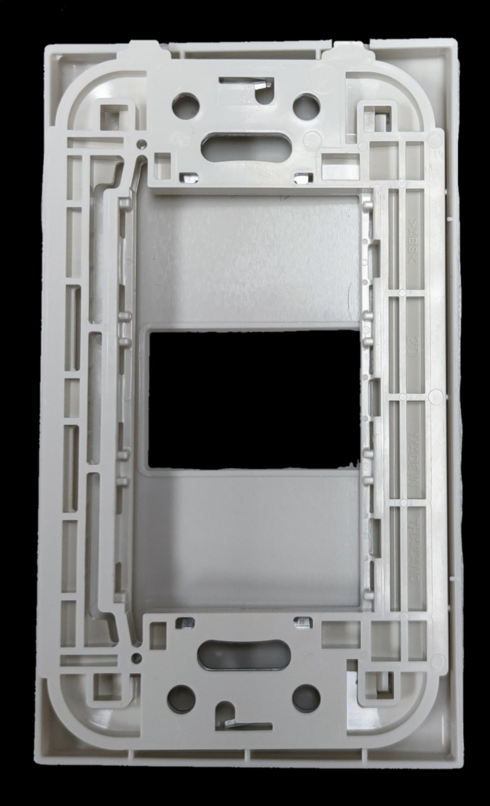 White Panasonic 1 gang plate power point switch and plug mounting frame
