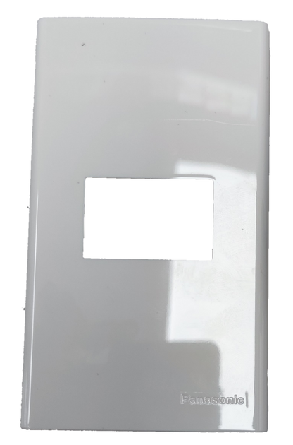 Panasonic white glossy 1 Gang Plate Wide Series 10PCS single switch cover plate with rectangular cutout