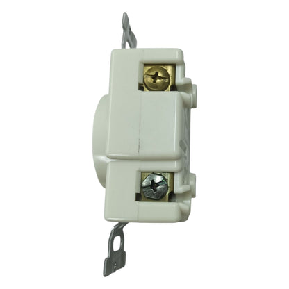 Panasonic 30A twist lock outlet in white, designed for secure and reliable electrical connections