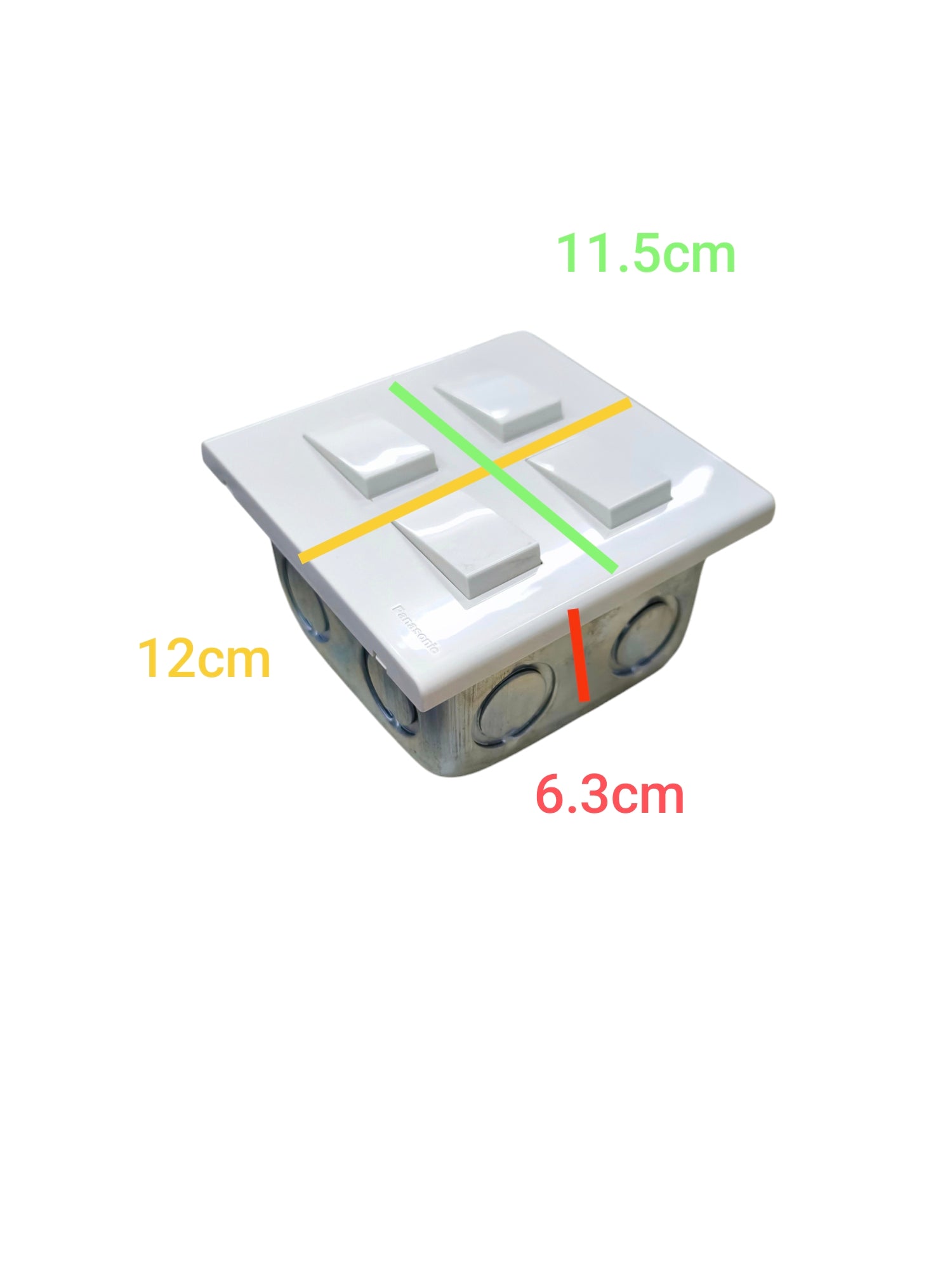 Panasonic 4 gang switch white power switch with four rocker buttons and compact design