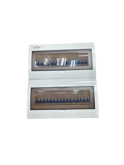 Panasonic Breakers Panel Board 63A electrical circuitry and parts with transparent cover and multiple switches