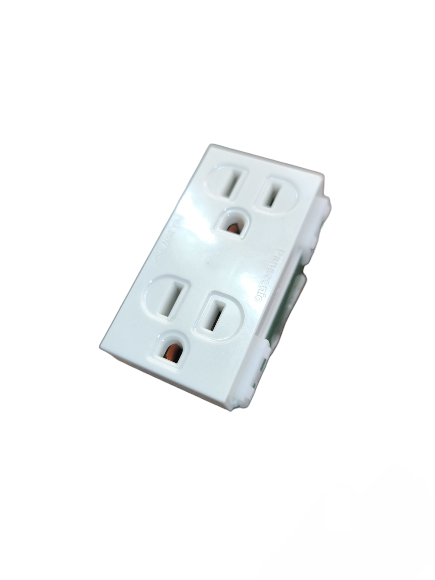 Panasonic duplex outlet 220V 15A white dual socket power receptacle for appliances and wall installation