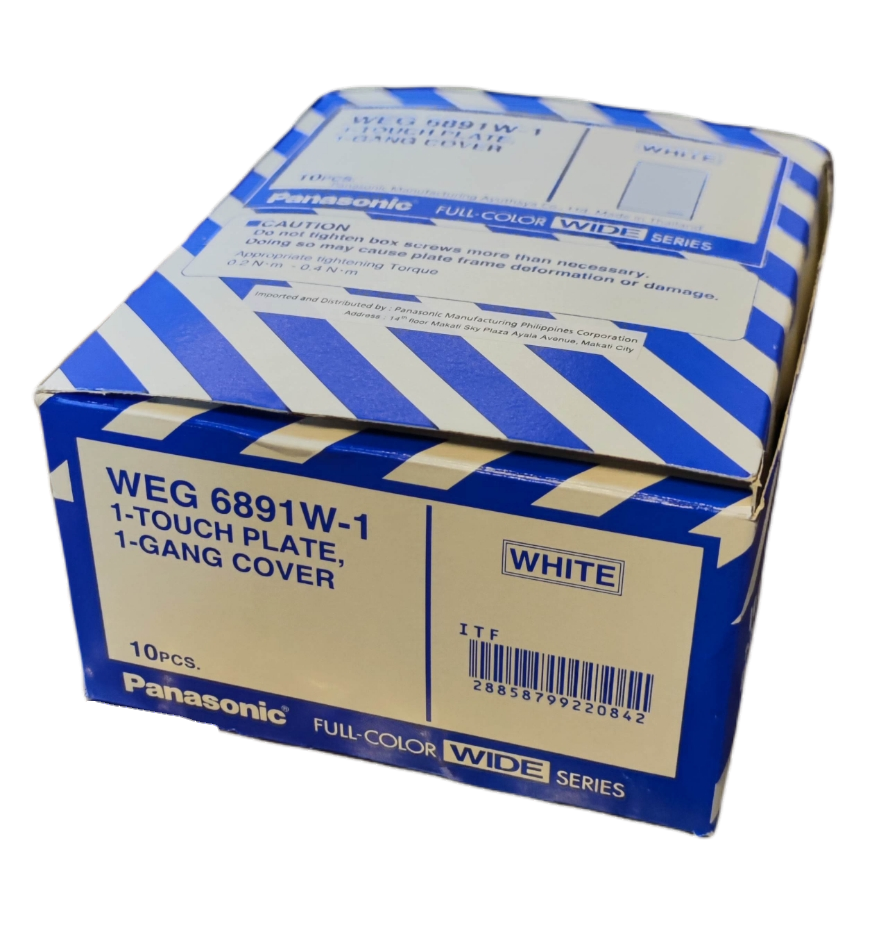Panasonic Switch Cover WEG6891W-1 white 1-touch plate 1-gang cover box of 10 pieces