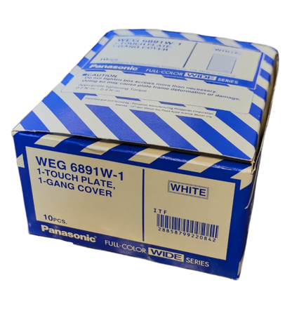 Panasonic Switch Cover WEG6891W-1 white 1-touch plate 1-gang cover box of 10 pieces
