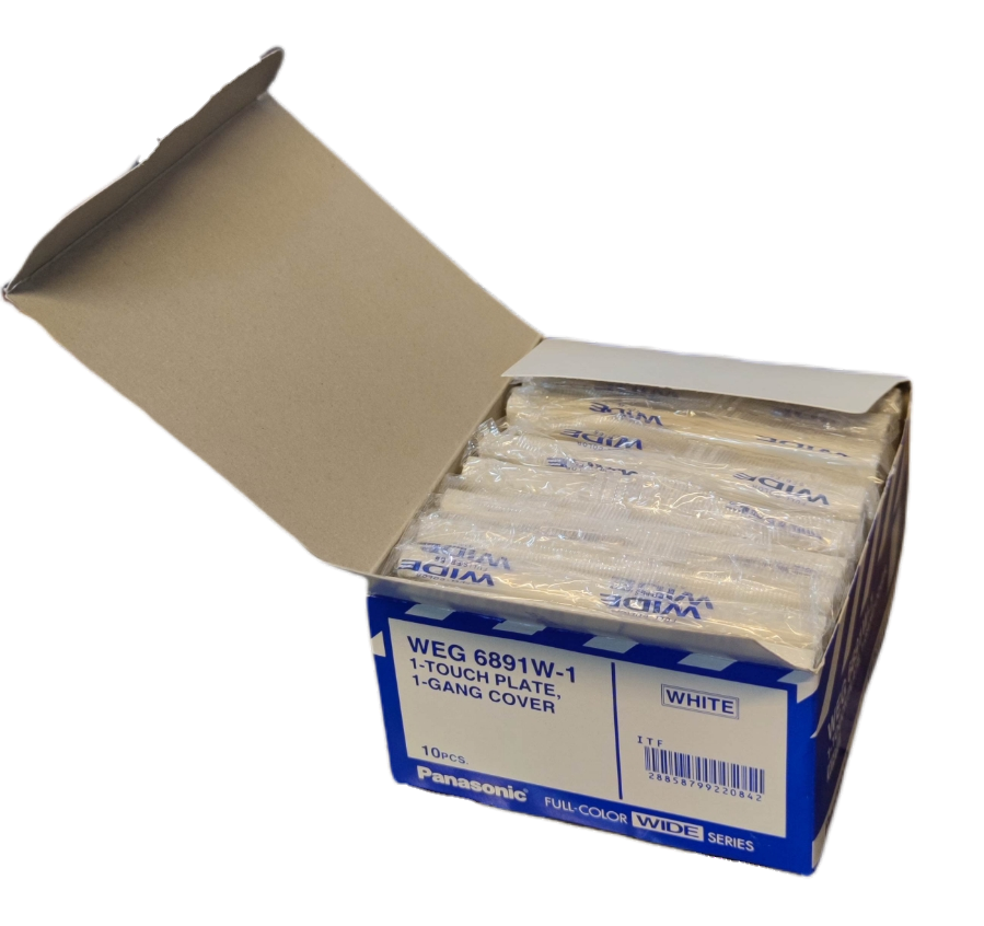 Panasonic Switch Cover WEG6891W-1 white 1-touch plate 1-gang cover box with 10 pieces