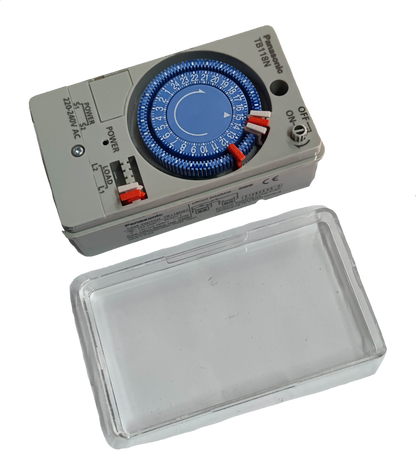 Panasonic Timer Switch 10A 220V Failure with blue dial and clear protective cover