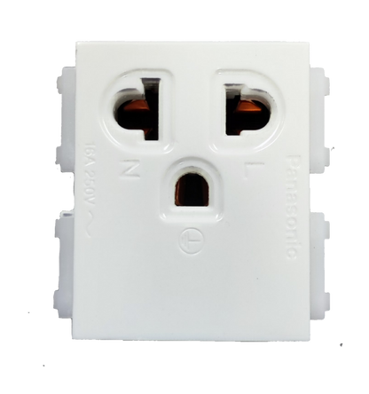 Panasonic white Universal Receptacle Quick Connect Terminal for power points and plugs