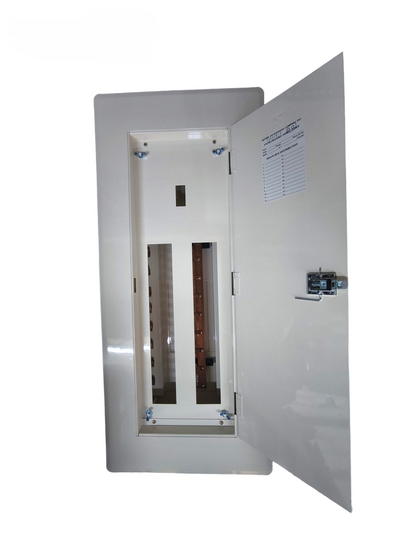 Koten Panel Board 2 Pole Main 250SPS with open white metal door for electrical circuitry and parts