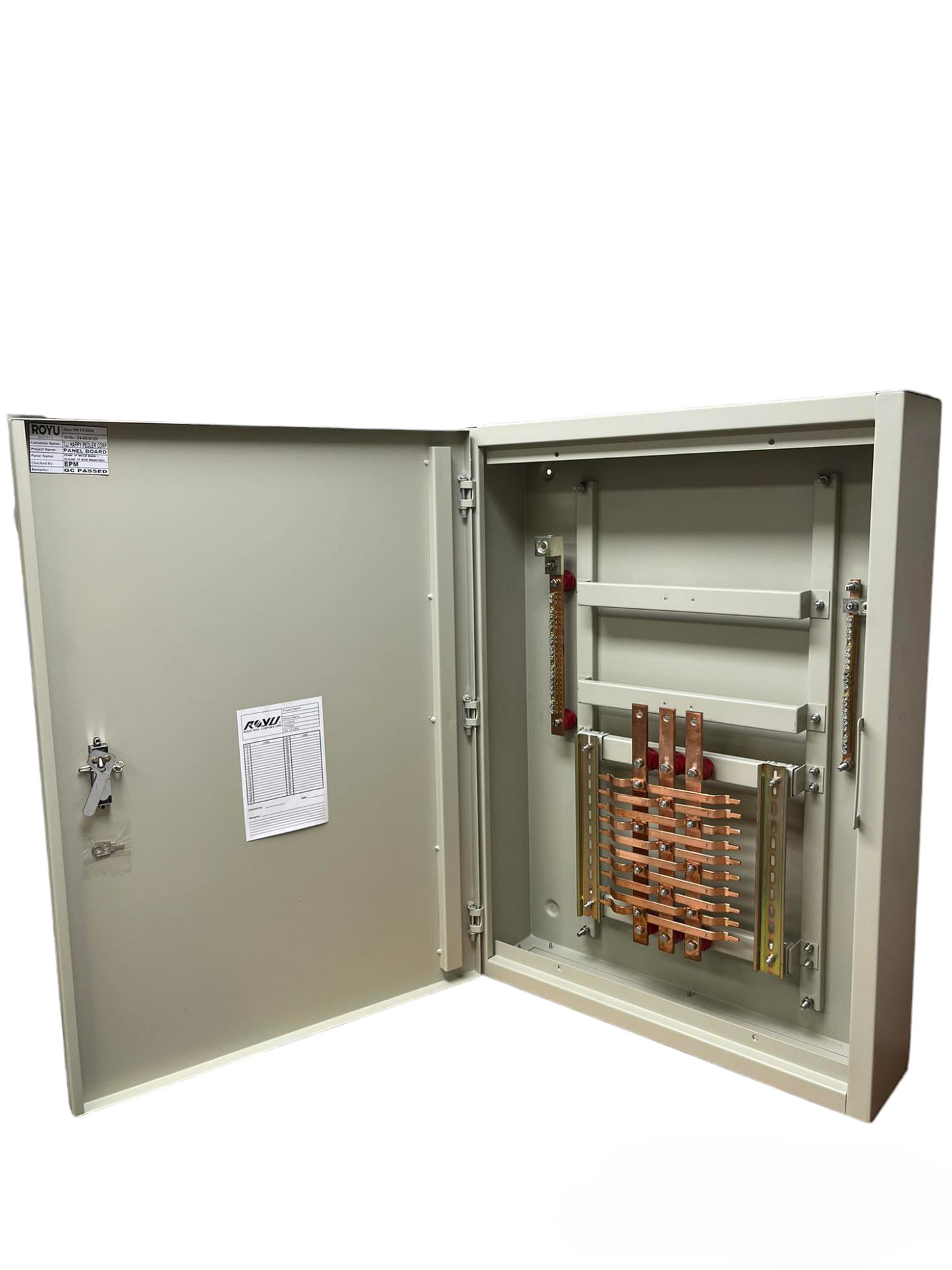 Panel Board 250A 3 Pole MCCB electrical circuitry part by Schneider Royu with metal enclosure and copper busbars