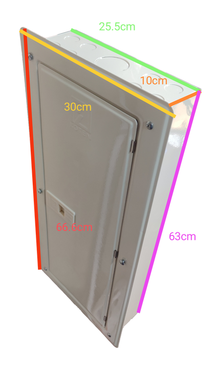 Panel Board 80A 2Pole electrical enclosure box with hinged door and multiple knockout holes