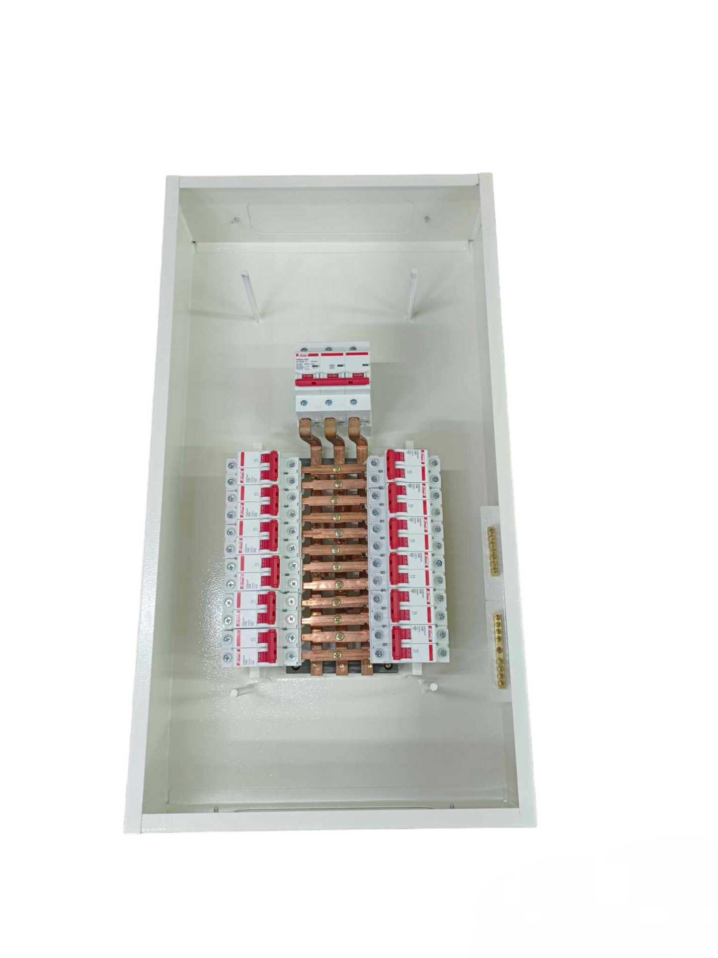 Himel and Koten Panel Board 80A 3 Pole 10 KAIC electrical circuitry parts with breakers
