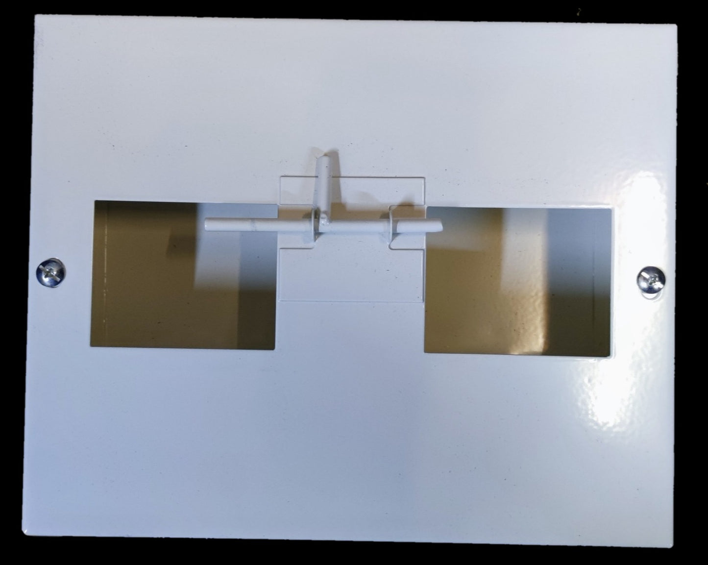White metal panel board enclosure with two rectangular cutouts Panel Board For GE 3Pole TQC Bolt on by koten