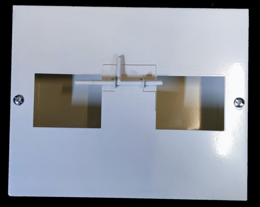 White metal panel board enclosure with two rectangular cutouts Panel Board For GE 3Pole TQC Bolt on by koten
