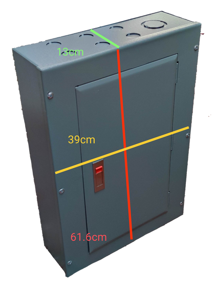 Electx Electrical Supply Panel Board TQD Main 2 Pole 10 Branches metal enclosure with door and switch