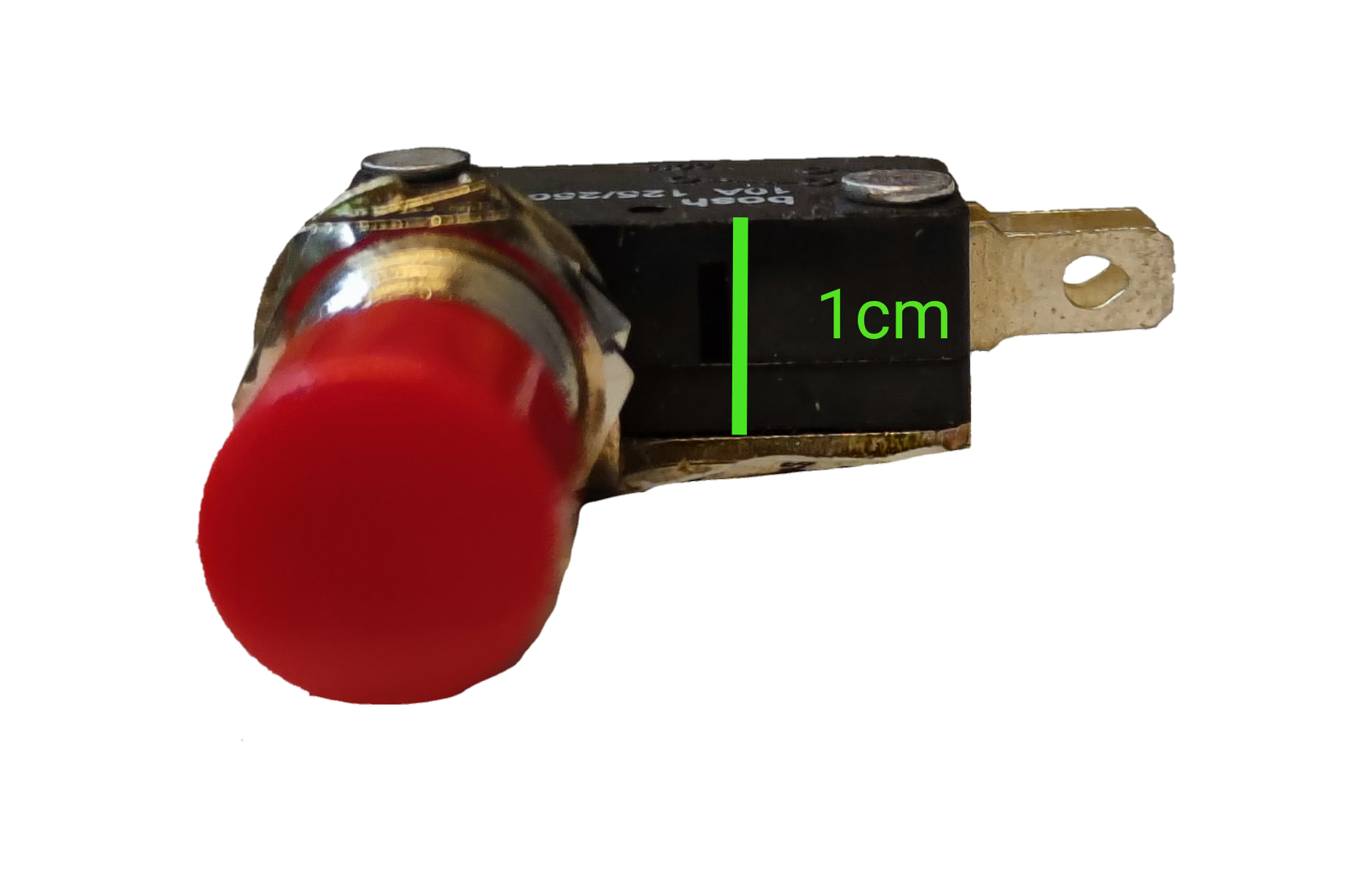 Panel Mount Micro Switch 10A 250V with Red Button |Electx Electrical ...