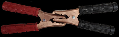 Panther 100A battery clips with red and black insulated handles for electrical circuitry use