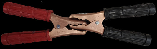 Panther 100A battery clips with red and black insulated handles for electrical circuitry use