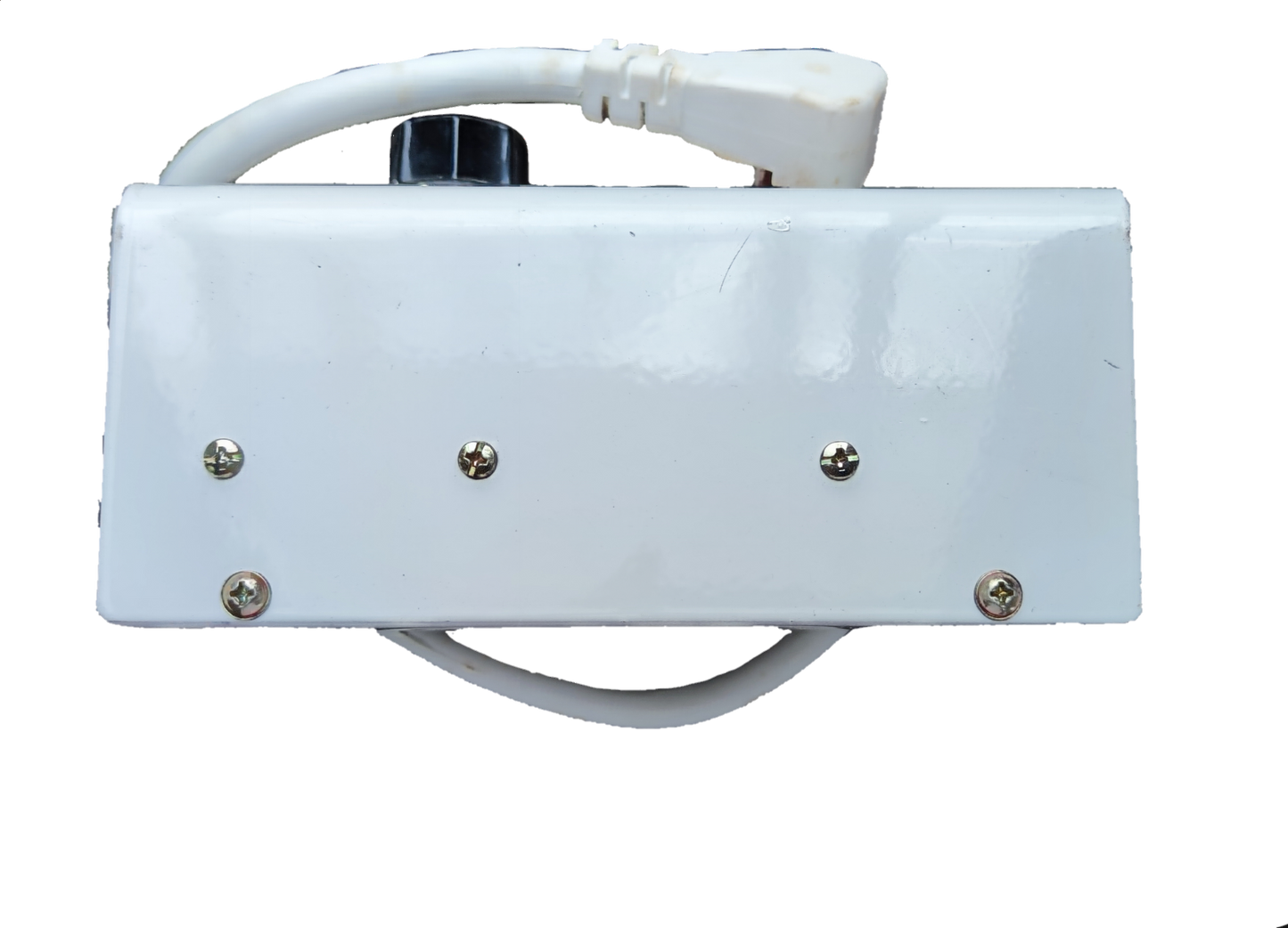 White Panther Aircon to Fan Timer power plug with attached cable and switch for air conditioner control