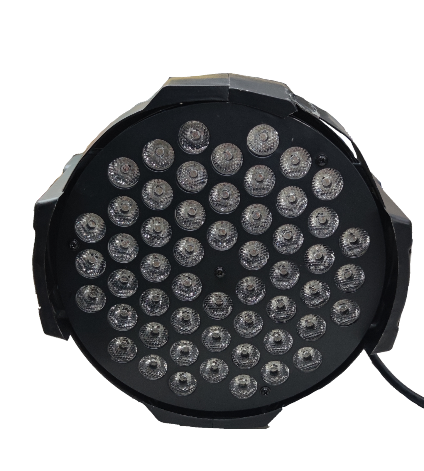 PAR LED 54 220V with DMX Signal Input round stage light with multiple LED bulbs in black housing