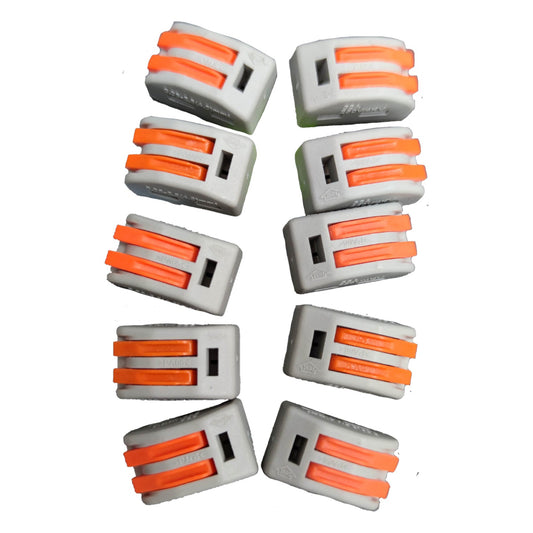 PCT-212 connecting terminal for 2 wires, electrical connectors in a pack of ten for easy wiring solutions