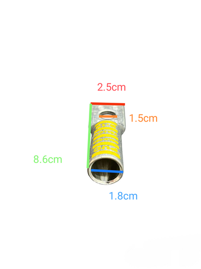 Pennunion Terminal Lugs Long Barrel 125mm electrical connector with detailed size measurements