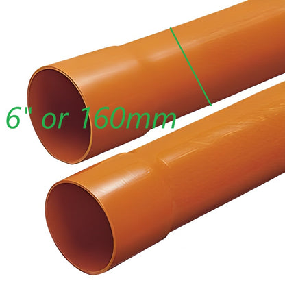 Atlanta 160mm PVC Electrical Pipes Permaline orange tubes for electrical conduit use