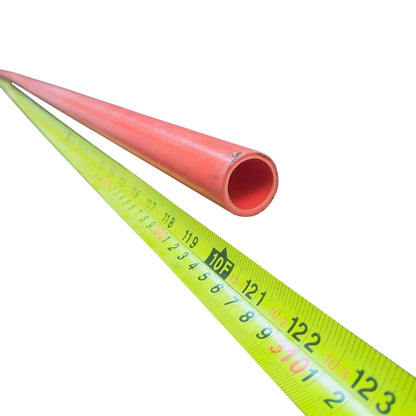 Atlanta 40mm PVC electrical conduit pipe shown with measuring tape for precise length