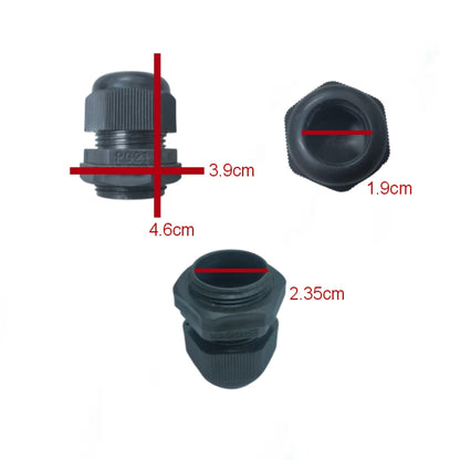 PG 21 Cable Gland 13-18mm made of durable plastic, ideal for effective cable management
