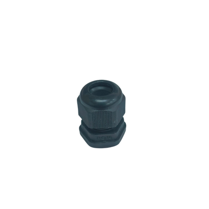 PG16 cable gland 10-14mm in gray, designed for secure cable management in electrical installations
