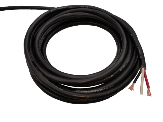 Phelps Dodge 2.0mm royal cord 3core black electrical wire with exposed copper 