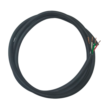 Phelps Dodge royal cord 0.75mm 4 core electrical wire with black insulation and exposed copper ends