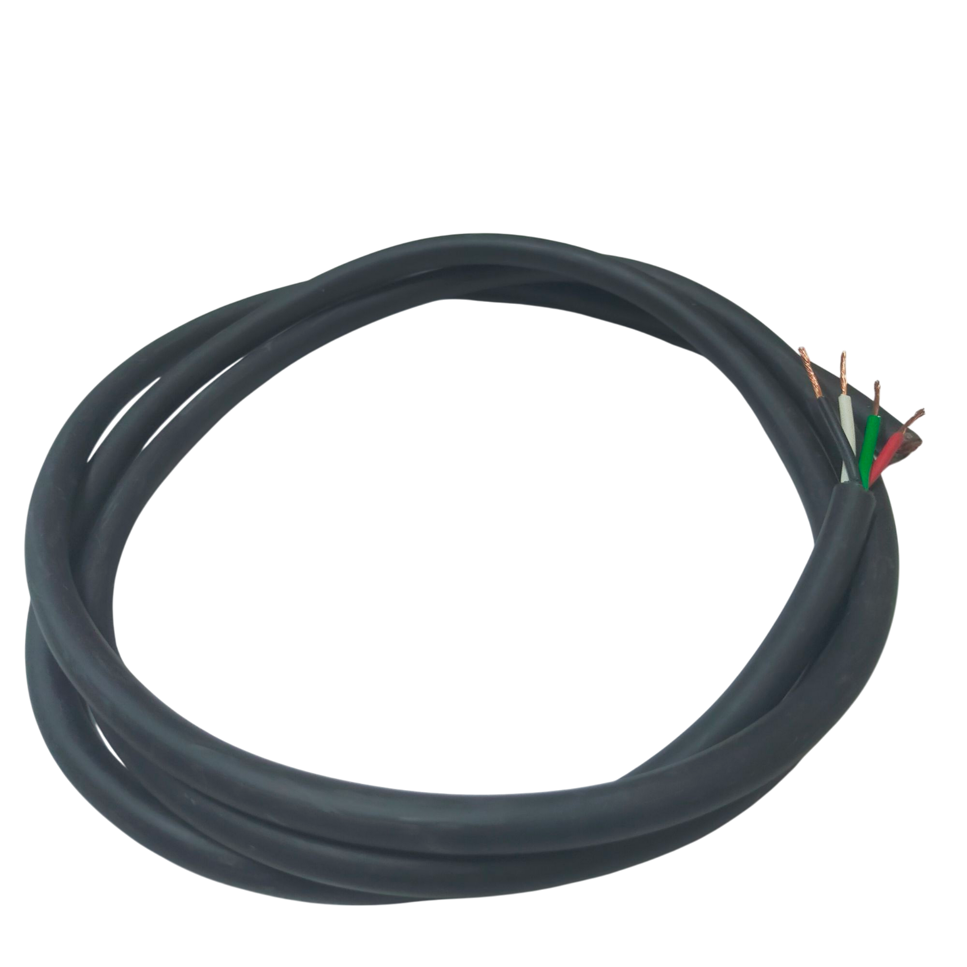 Phelps Dodge royal cord 0.75mm 4 core electrical wire with black insulation and exposed colored copper strands