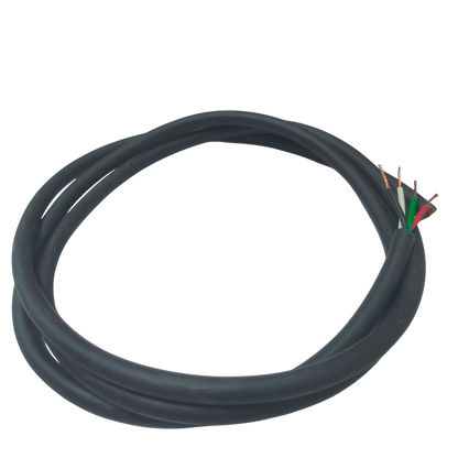Phelps Dodge royal cord 0.75mm 4 core electrical wire with black insulation and exposed colored copper strands