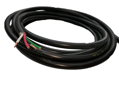 Phelps Dodge Royal Cord 8.0mm 4C black electrical wire with exposed copper ends