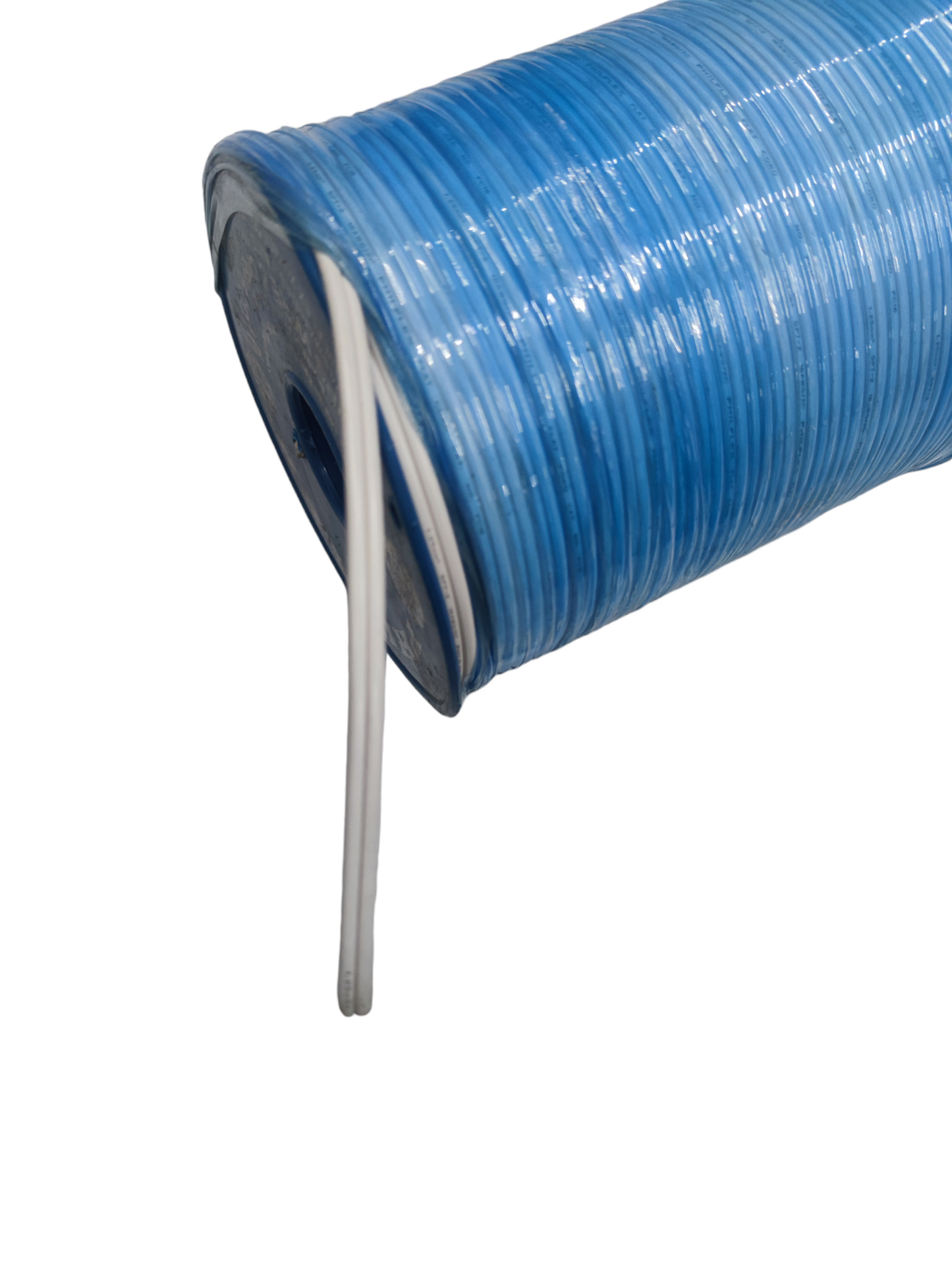 Philflex spool of blue insulated Flat Cord AWG 16 2 Core two conductor white flat cable on reel