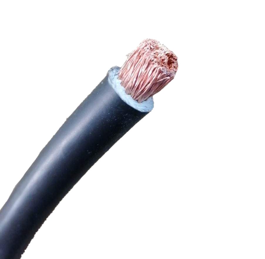 Philflex 30mm welding cable flexible stranded copper conductor with thick black insulation for heavy duty welding leads