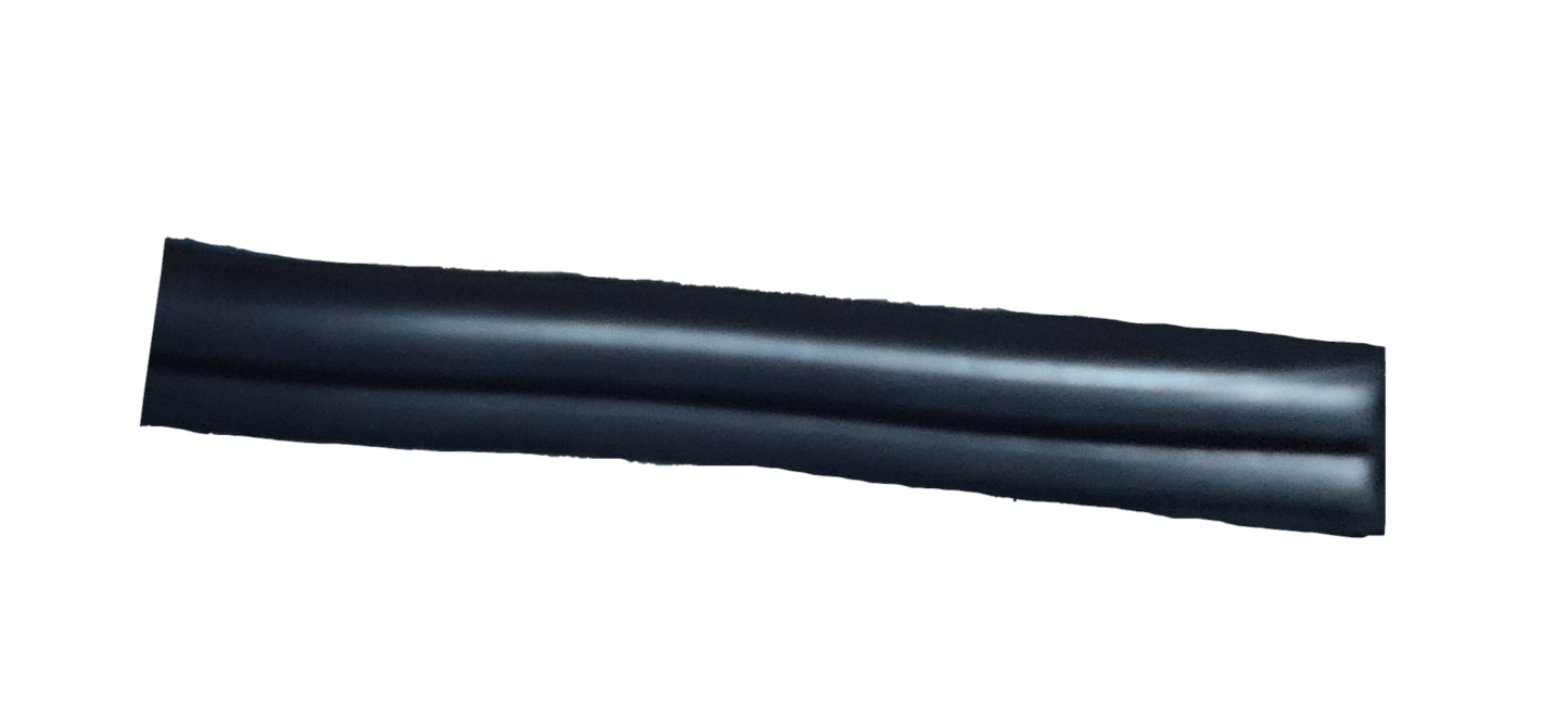 Philflex flat cord wire AWG 12 - 2C black two conductor flat cord close up showing flexible jacket