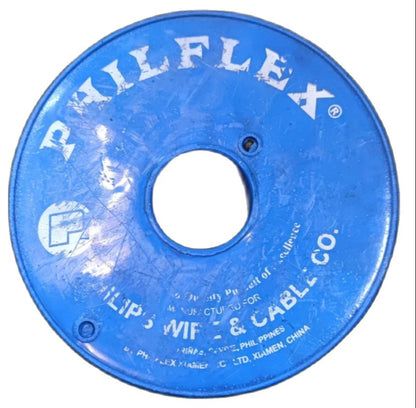 Philflex Speaker Wire AWG 16 spool in blue with white branding for audio connectivity