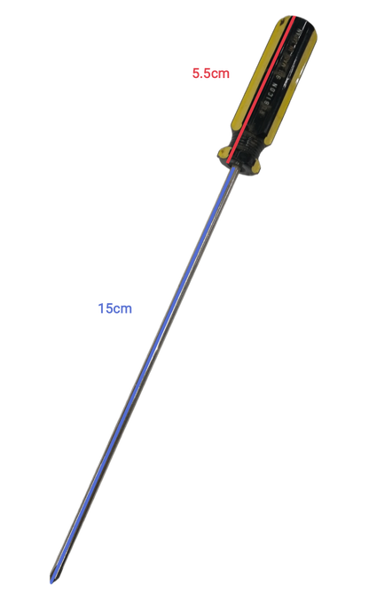 Rubicon Philip Screw Driver 901 150mm with black and yellow handle and long metal shaft