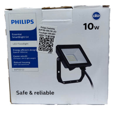Philips 10W LED Flood Light 220V Neutral in a compact design with a robust housing for outdoor use