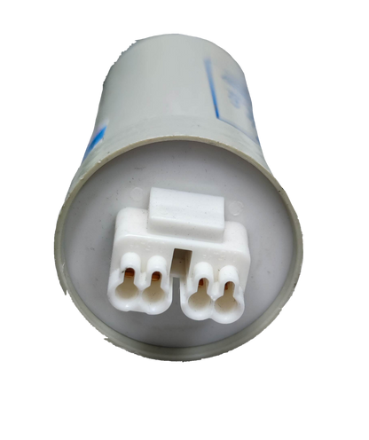 Philips 18UF lamp capacitor with a dual connector for reliable electrical performance