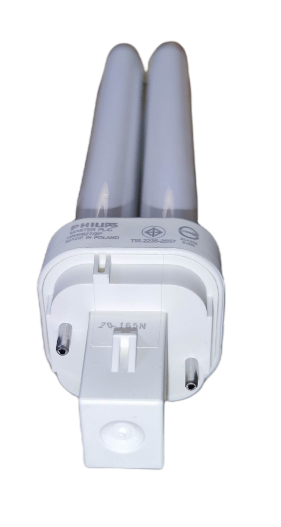 Philips 18W G24d-2 CFL bulb compact fluorescent light with two tube design and white base