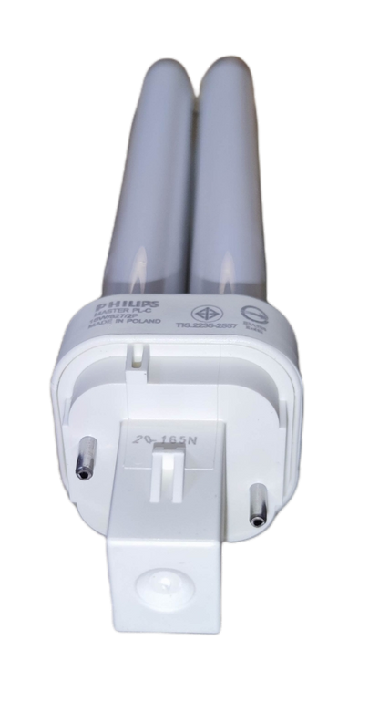 Philips 18W G24d-2 CFL bulb compact fluorescent light with two tube design and white base