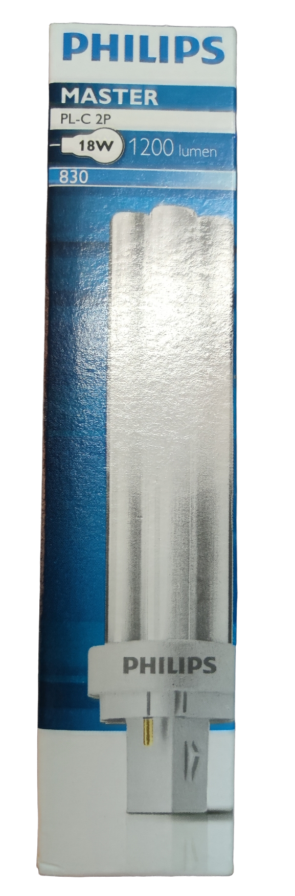 Philips 18W G24d-2 CFL bulb compact fluorescent bulb with 1200 lumens in retail packaging