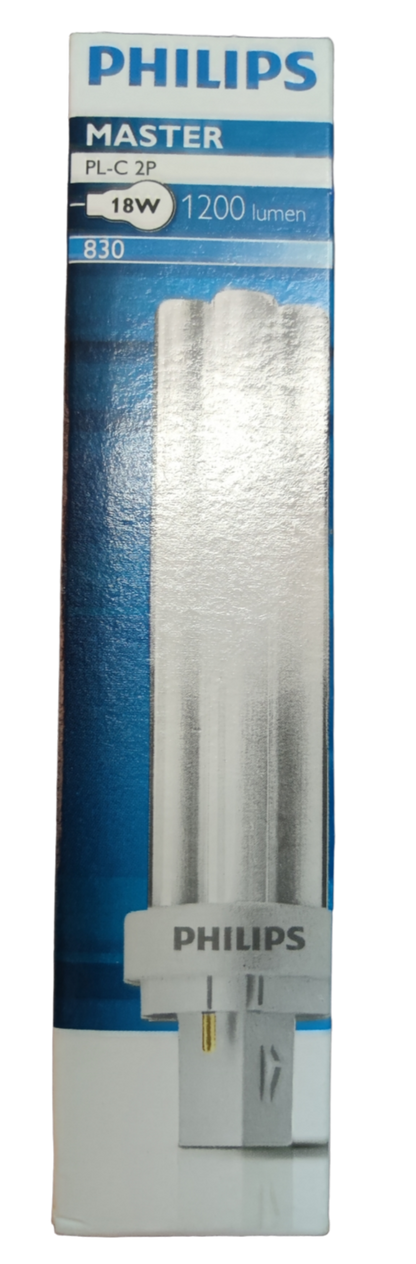 Philips 18W G24d-2 CFL bulb compact fluorescent bulb with 1200 lumens in retail packaging