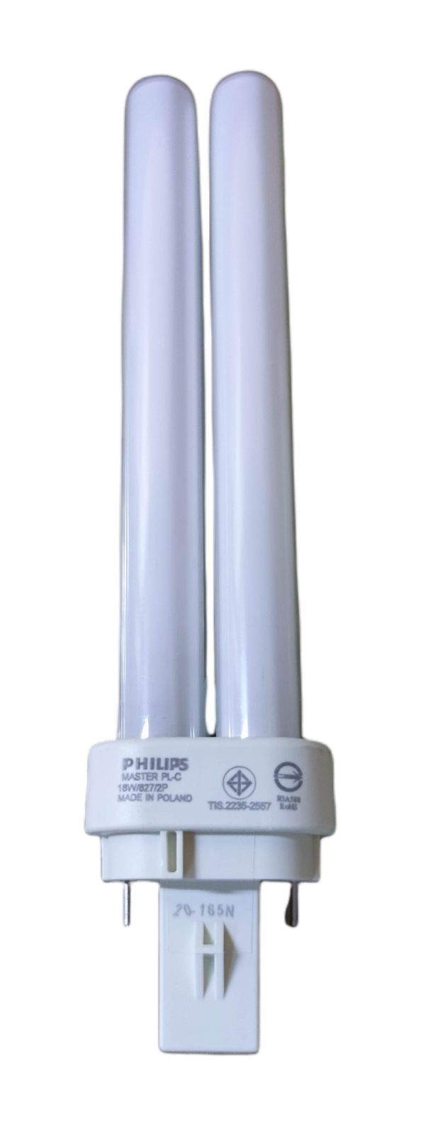 Philips 18W G24d-2 CFL bulb compact fluorescent light with dual tube design for energy saving