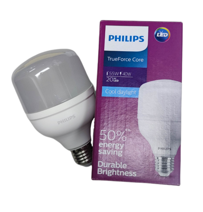 Philips 20W True Force 220V Daylight E27 LED bulb with energy-saving features and durable brightness