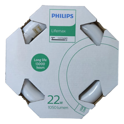 Philips 22W Circular Fluorescent Tube Lifemax T-9 G10q Daylight 6500K TLE22W/54-765